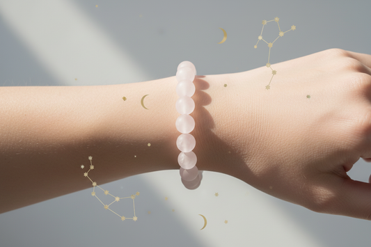 Frosted Rose Quartz 10mm Lifestyle Image