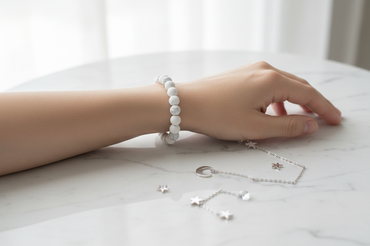 White Howlite 6mm Lifestyle Image