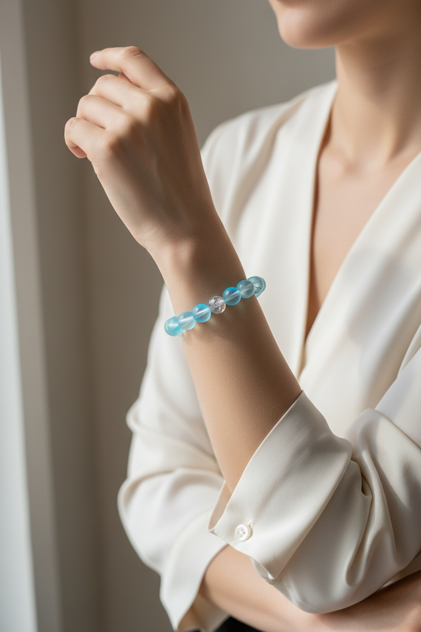 Azure Frost Bracelet Full Body Lifestyle Photo