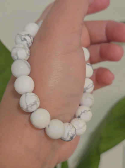 WHITE HOWLITE 10MM | The Bold Soul