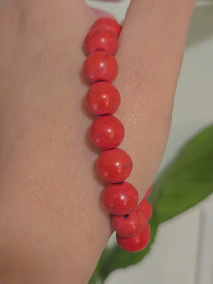 RED HOWLITE 10MM | The Bold Soul