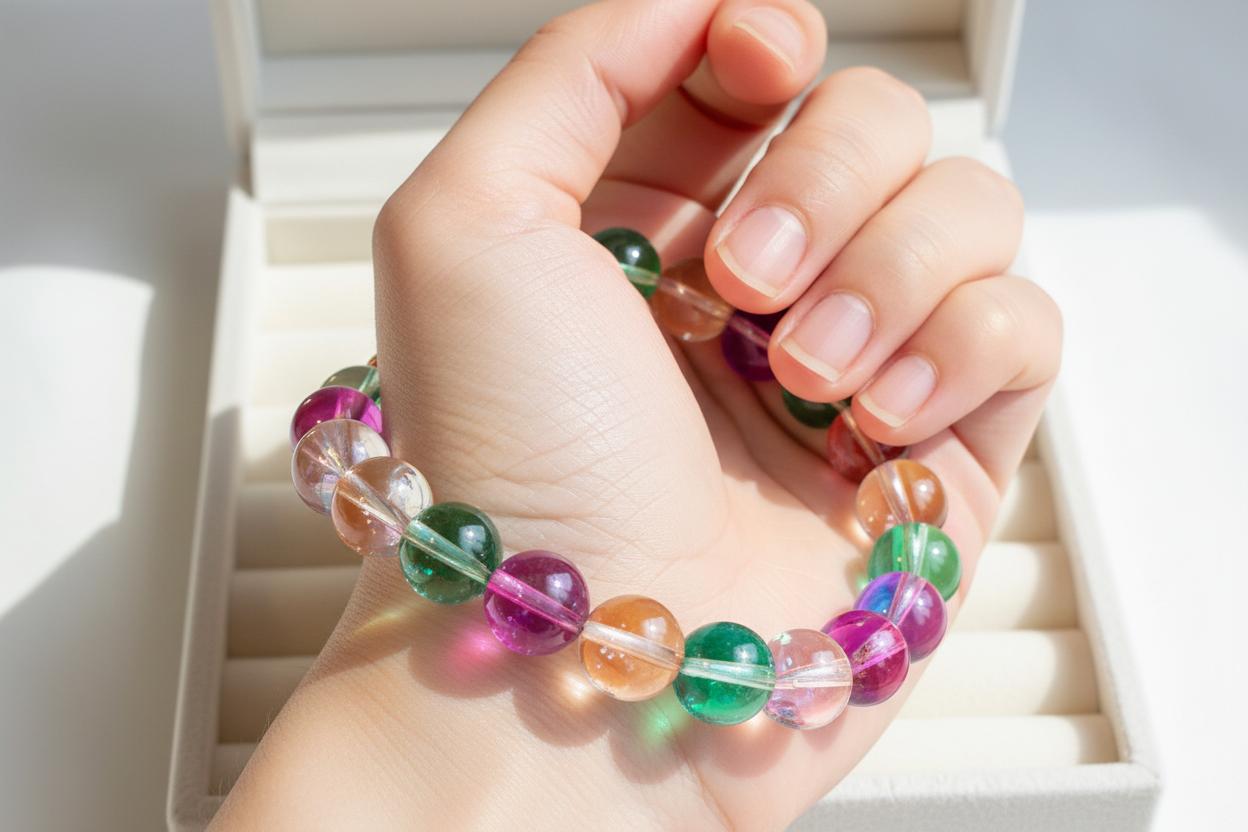 Prism Mix Bracelet Hand Close-up - No Spacer