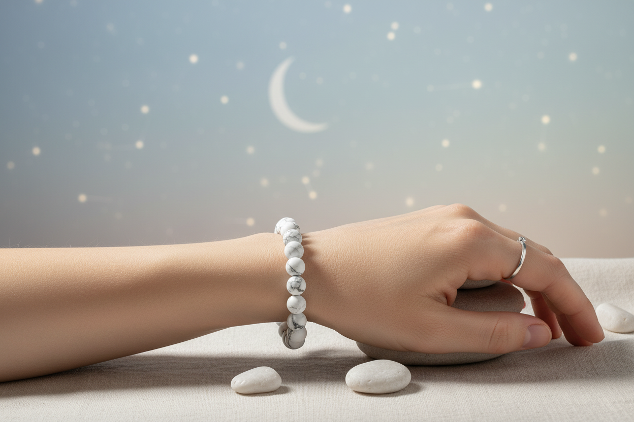 White Howlite 10mm Lifestyle Image